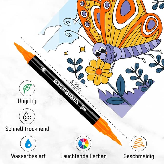 Thumbnail 4 de Pamaker 120 Farben Acrylstifte Set 🎨