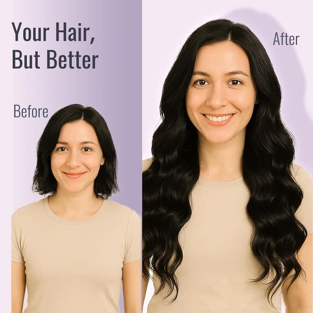 Detalle 2 de Fshine Tape-in Extensions Echthaar Tiefschwarz (30 g, 20 Stück) – Remy-Haar mit doppelseitigem Klebeband