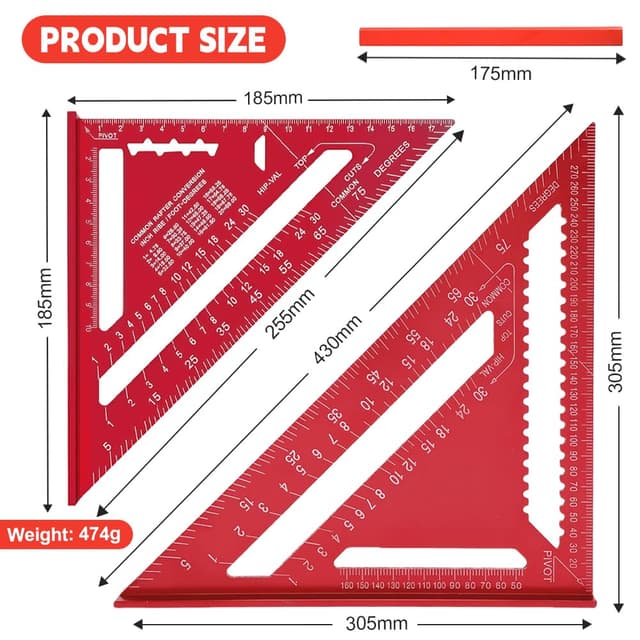 Detalle de Flintronic Speed Square Set 18+30cm