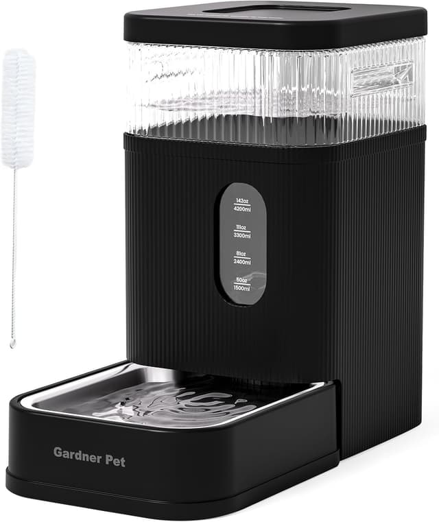 Detalle de Gardner Pet automatischer Wasserspender 8,5 l mit Schwerkraft-System und Edelstahlschüssel