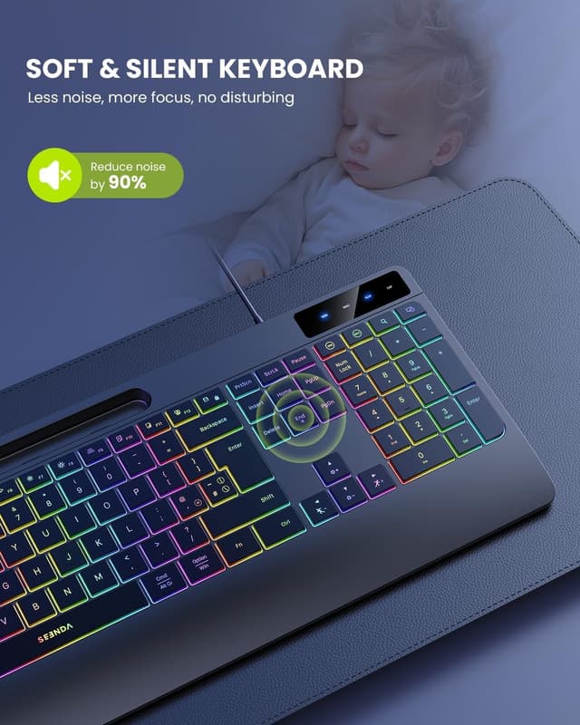 Thumbnail 6 de Seenda KOE200 wired RGB keyboard for UK