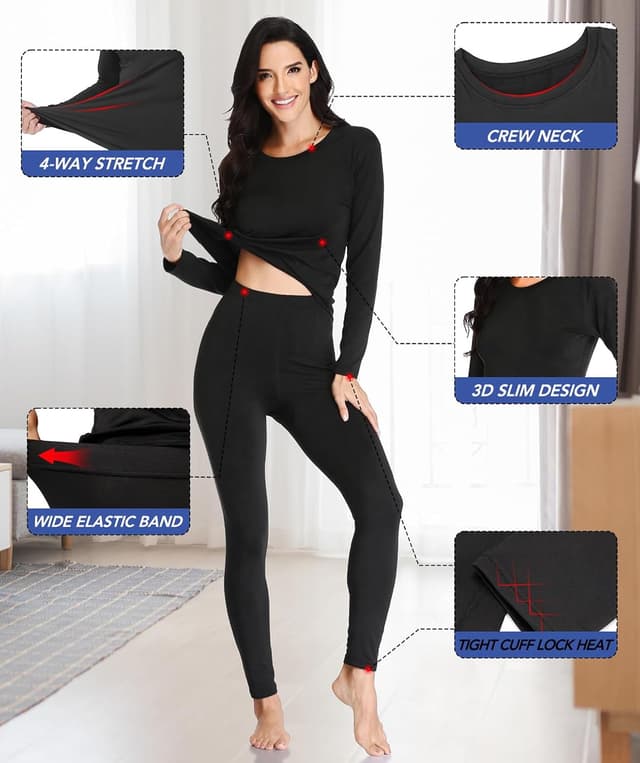 Thumbnail 2 de Women’s Thermal Underwear Set Lightweight Fleece