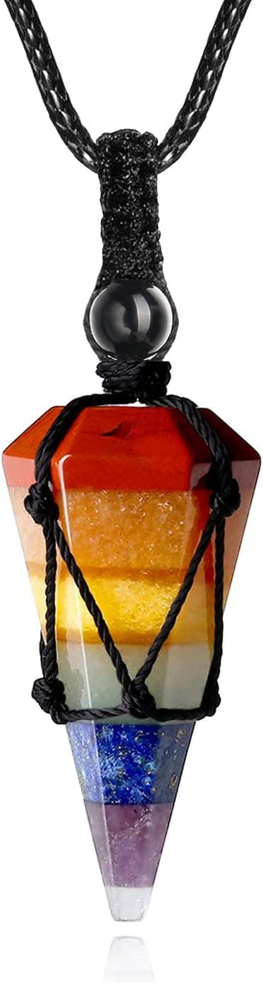 Detalle de XIANNVXI 7 chakra crystal pendant necklace