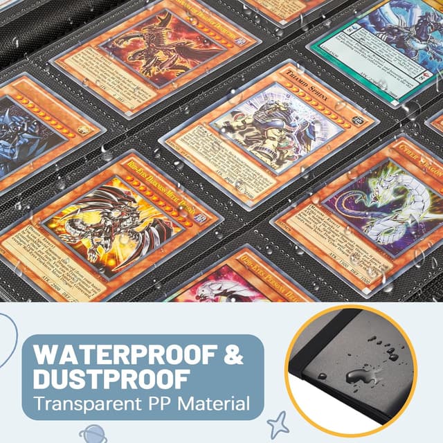 Detalle de Lictin 9-Pocket Trading Card Album (396 pockets) – black card binder for trading card games