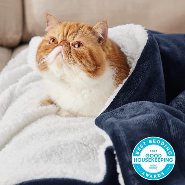 Thumbnail 1 de Bedsure Sherpa Fleece Throw Blanket 150x200cm