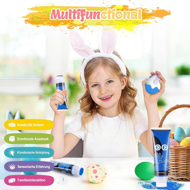 Detalle 2 de Taricor Baby-Fußabdruck-Set (75 ml) für Neugeborene – ungiftige Fingerfarbe zum Stempeln von Händen und Füßen