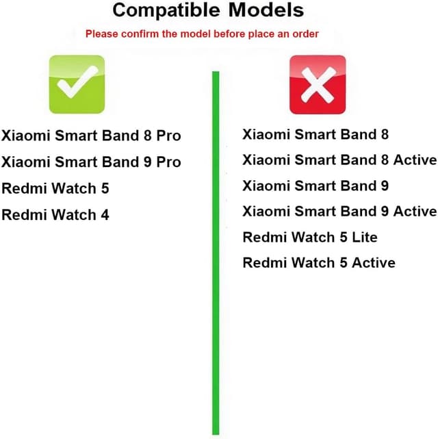 Detalle 2 de BYISYUE Silicone Watch Strap for Redmi Watch 4/5 & Xiaomi Smart Band 8 Pro/9 Pro