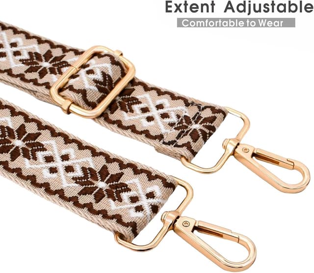 Detalle de ROYGBCP Replacement Purse Strap – Adjustable Wide Crossbody Strap for Women