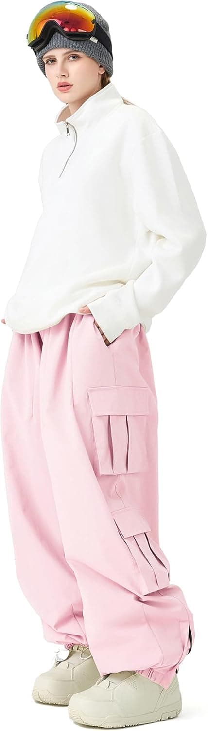 Detalle 2 de HOUZONIY Damen Skihose wasserdicht, winddicht & gefüttert (Softshell/Winter-Thermo)