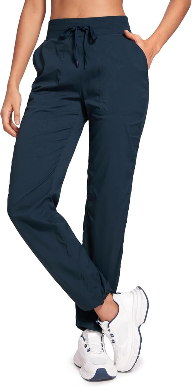 Detalle de CRZ YOGA pantaloni casual leggeri da donna con tasche e coulisse