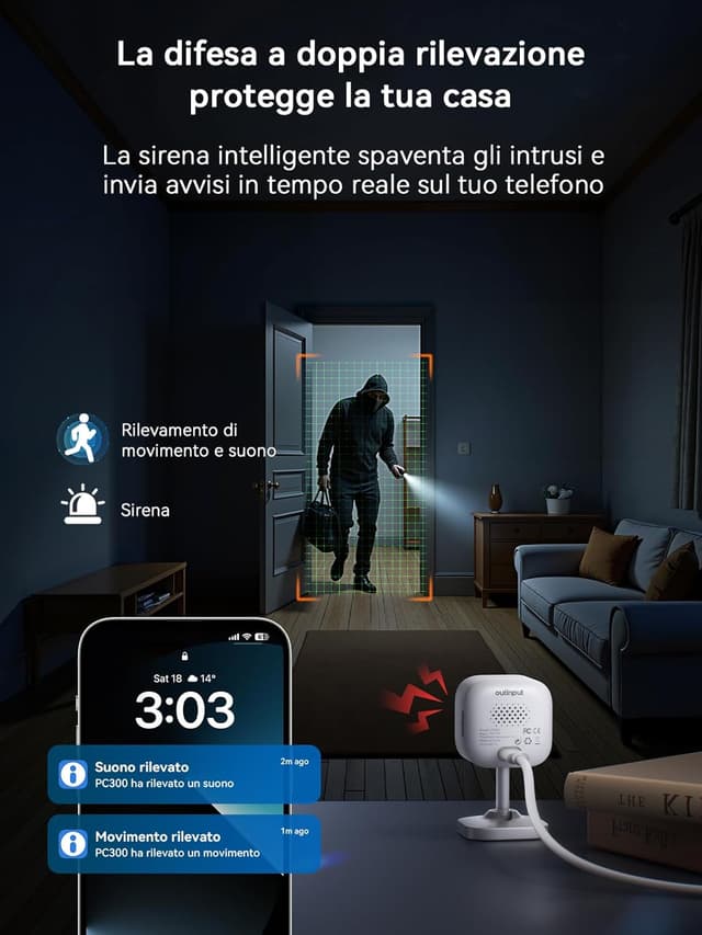 Thumbnail 4 de Outinput Telecamera Wi‑Fi 2K