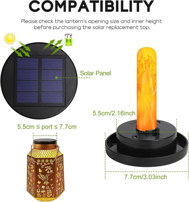 Detalle 2 de NEWNEN Solar Lantern Light Replacement 7cm