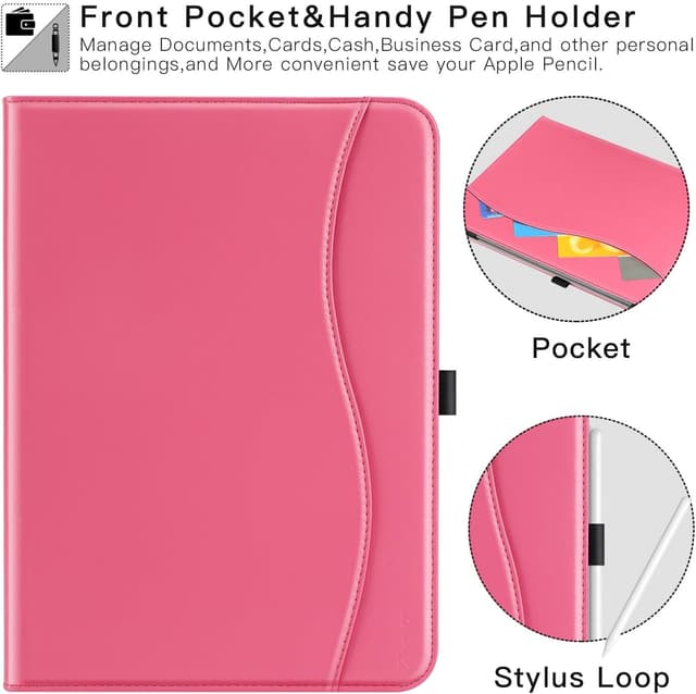 Thumbnail 6 de ZtotopCases Case for iPad 11th Generation (2025) & iPad 10th Generation (2022) with Auto Wake/Sleep, Multi-Angle Stand & Pencil Holder – Pink