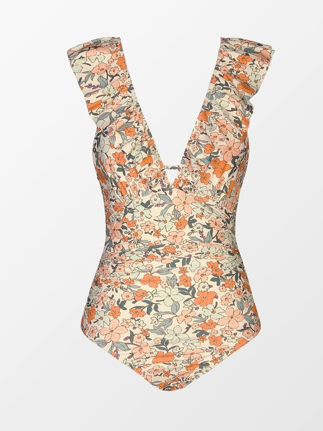 Detalle de CUPSHE Badeanzug mit Rüschen am Ausschnitt