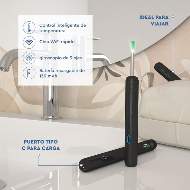 Thumbnail 6 de Otoscopio Limpiador de Oídos con Cámara 3,6mm 1920p WiFi