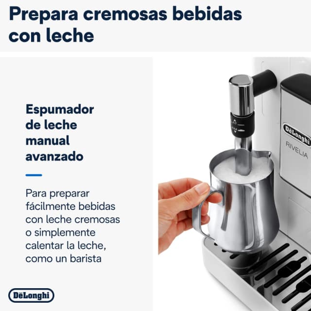 Detalle 2 de De'Longhi Rivelia EXAM440.35.W cafetera automática 2 depósitos