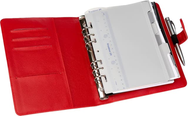Detalle 2 de Exacompta Exatime 21 82555E : organisateur semaine sur 2 pages (19 x 23 cm) rouge