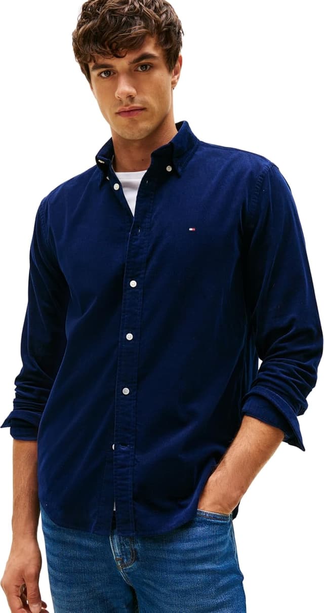 Thumbnail 6 de Tommy Hilfiger chemise homme en velours côtelé Solid Regular Fit à col boutonné