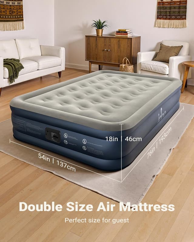 Detalle 2 de iDOO Inflatable Mattress Double 193x137x46cm