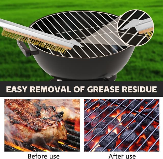 Thumbnail 6 de OFFCUP Pizza Oven Brush (56cm) with Copper Brush, Scraper and Small Brush