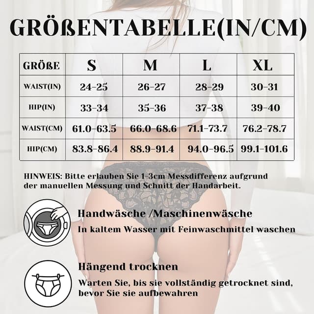 Thumbnail 5 de Sth Big Spitzen Unterhosen Damen Slip Unterwäsche Hipster 4er Set