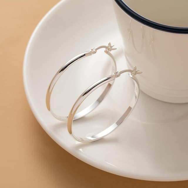 Thumbnail 6 de RANKEEF Creolen Silber 925, 3 mm breit