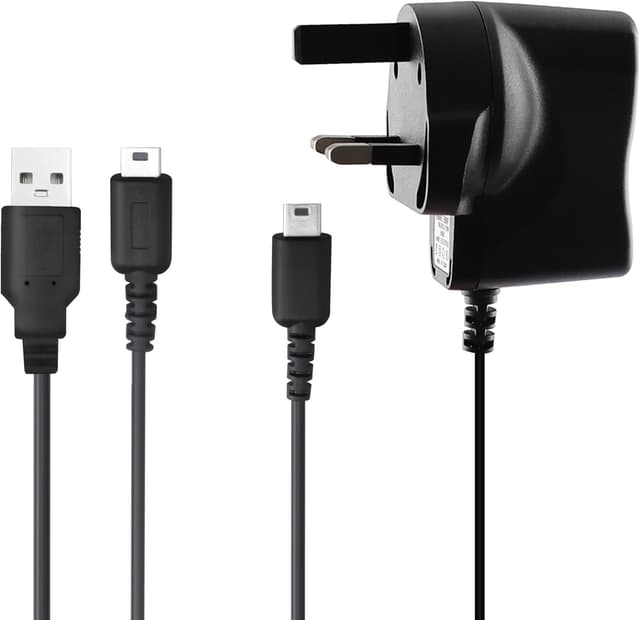 Detalle de Xahpower Charger Kit for Nintendo DS Lite – Replacement Charger & USB Cable Kit