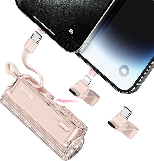 Thumbnail 6 de SHARGE Flow Mini 2 5000mAh Power Bank (22.5W) with Dual Plugs and Built-in Cable
