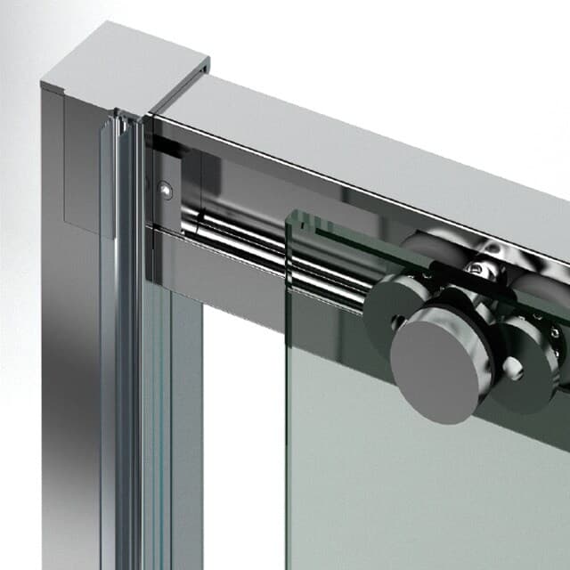 Detalle 2 de Ibermampara Versalles 2PL mampara de ducha angular