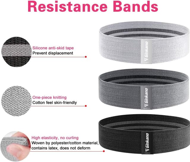 Detalle de Resistance Bands Fitness Set Hüftbänder