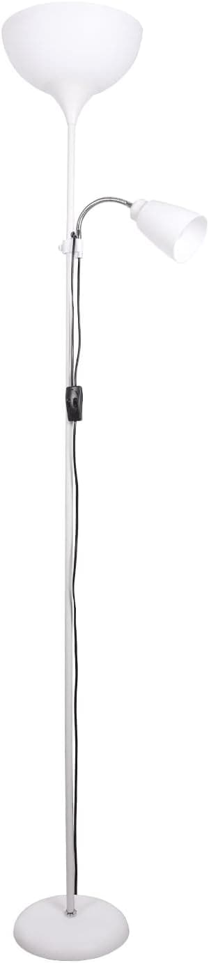 Detalle de BEL AIR HOME Varese Lámpara de Pie Moderna 💡 178cm Blanco