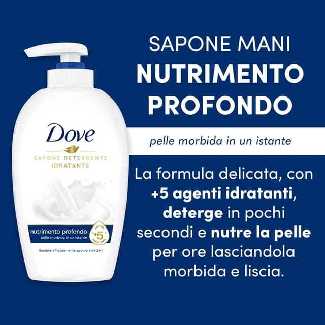 Thumbnail 2 de Dove Sapone Liquido Mani Nutrimento Profondo 6×250 ml