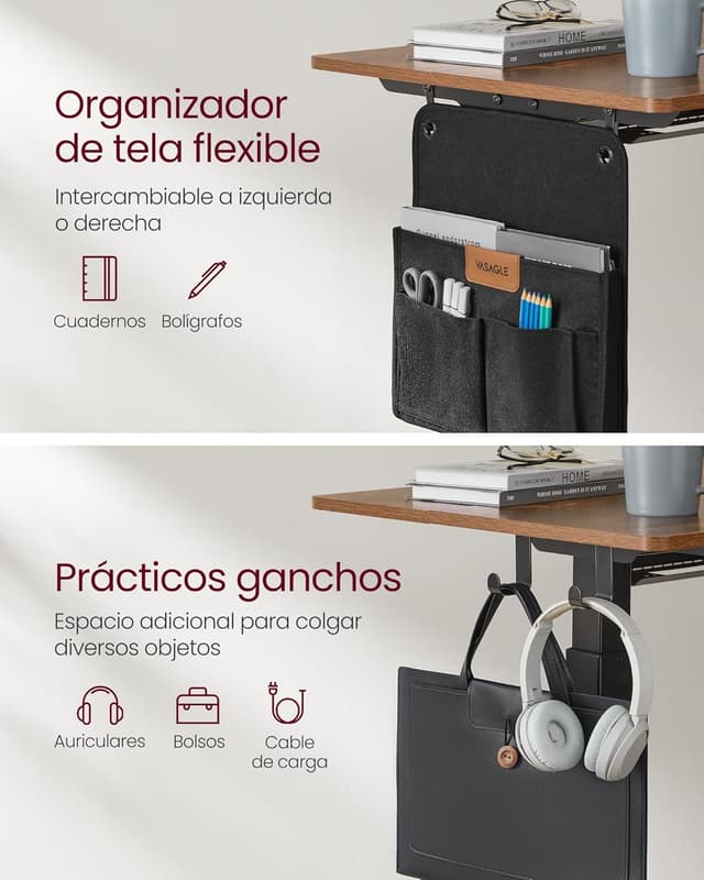 Detalle 2 de VASAGLE scrivania elettrica 72-120 cm