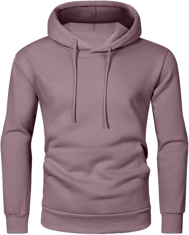 Detalle de JMIERR Herren Hoodie Freizeit-Pullover mit Kängurutasche und Kordelzug – warmes Langarm-Sweatshirt mit Kapuze