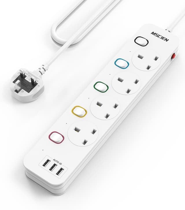 Detalle de Mscien 4M USB Extension Lead 4 Way