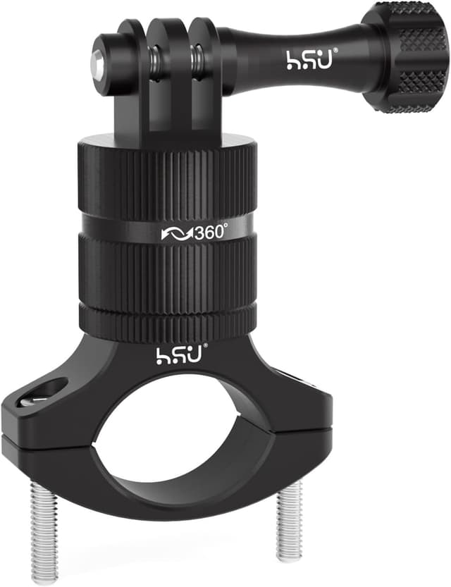 Detalle de HSU GoPro handlebar mount 360° rotation