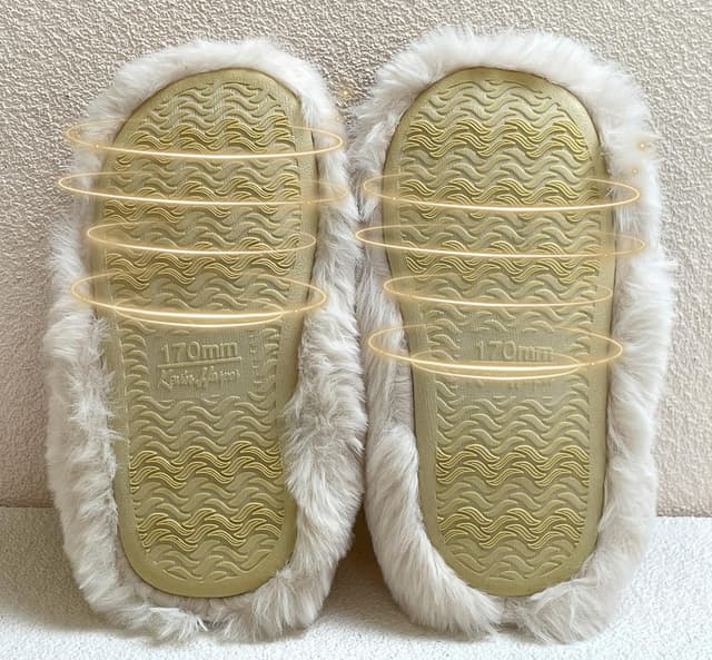 Detalle 2 de Vunavueya Chaussons d’hiver antidérapants en mousse à mémoire de forme (tailles 24 à 43 EU)