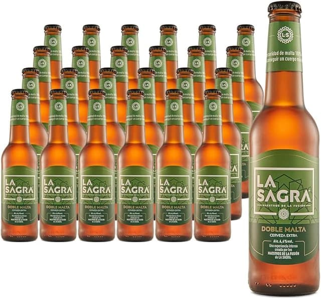 Detalle de La Sagra Doble Malta 🍺 - Caja 24 botellas 330 ml