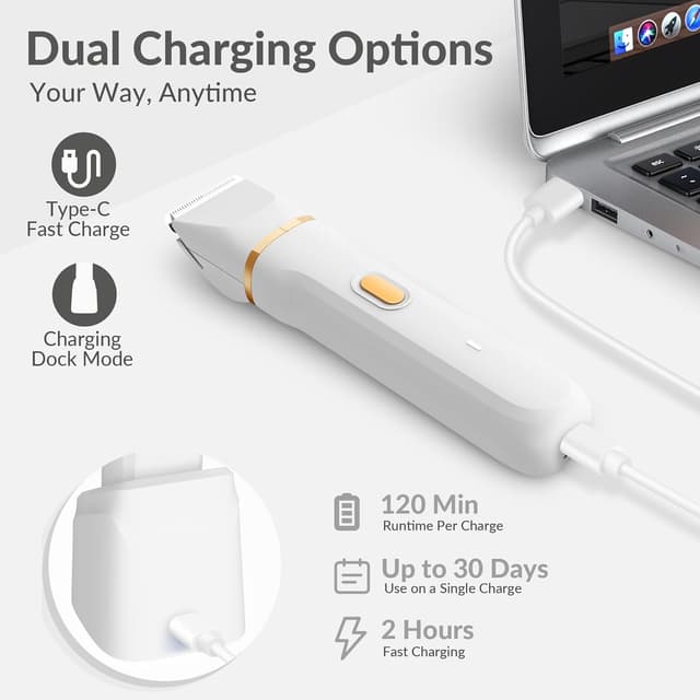 Detalle 1 de KINGTEE 5-in-1 Bikini Trimmer 120 min 🪒