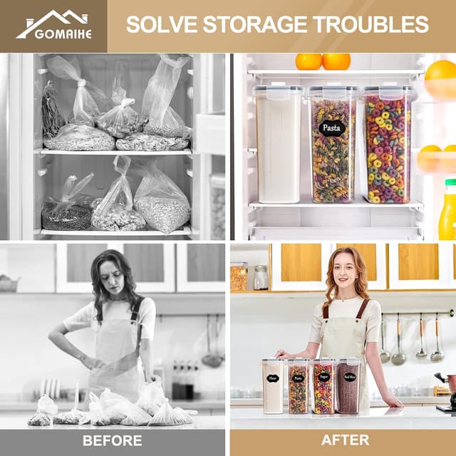 Detalle 2 de GoMaihe 4L Vorratsdosen Set 4x