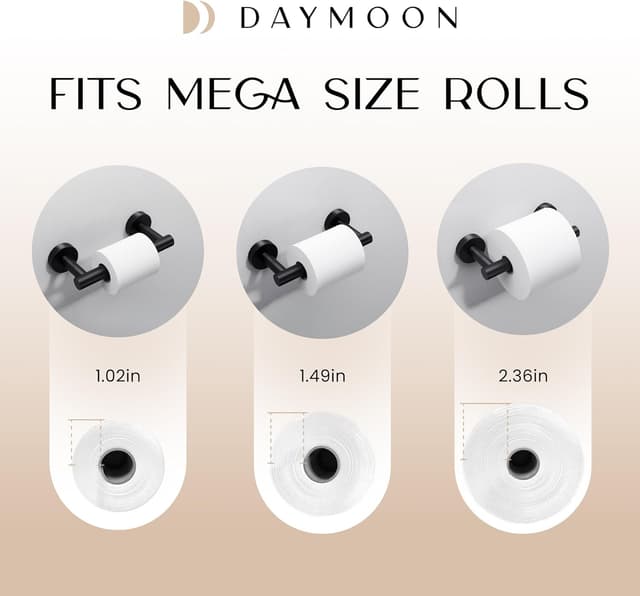 Thumbnail 5 de Day Moon Matte Black Toilet Roll Holder
