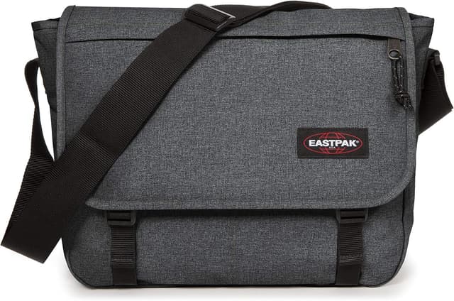 Detalle de Eastpak Delegate + Bolso Bandolera 20L 👜 Gris Denim