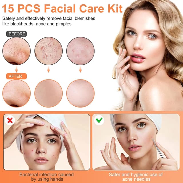 Thumbnail 4 de IUMAKEVP 15 PCS Blackhead Remover Tool Kit