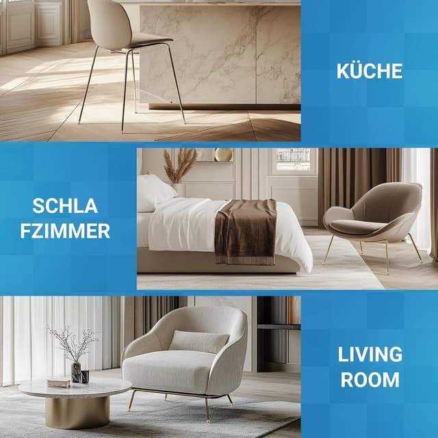 Detalle de Ezprotekt Stuhlbeinkappen aus Silikon (Ø 10–15 mm), schwarz, mit Filz – 16 Stück