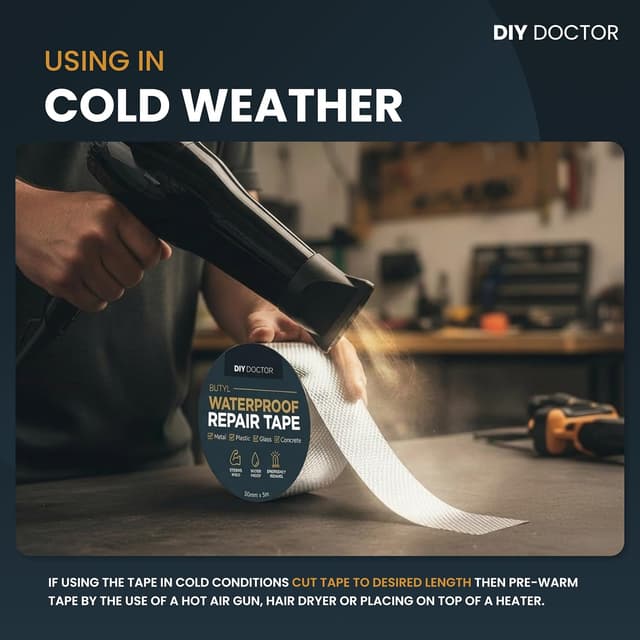 Thumbnail 6 de DIY Doctor Waterproof Tape 50mm x 5m roof sealant tape