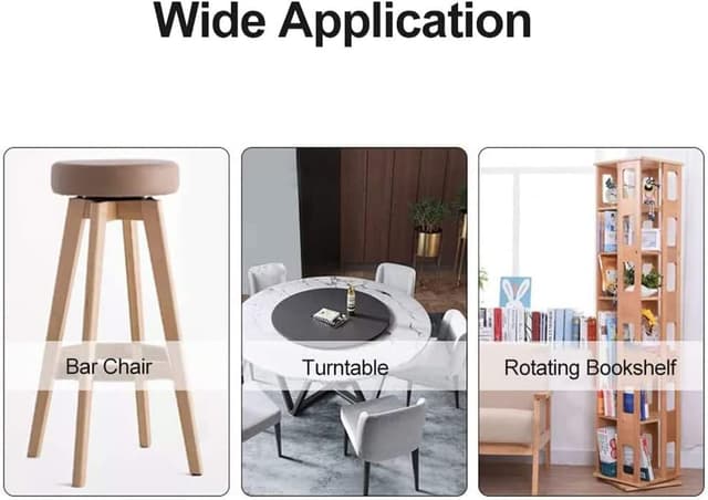 Detalle de LZYKJGS plateau tournant à roulement à billes 360° pour tabourets, meubles TV et présentoirs