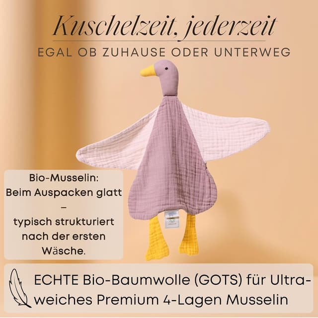 Detalle 2 de Mababu Schmusetuch Musselin 4‑lagig