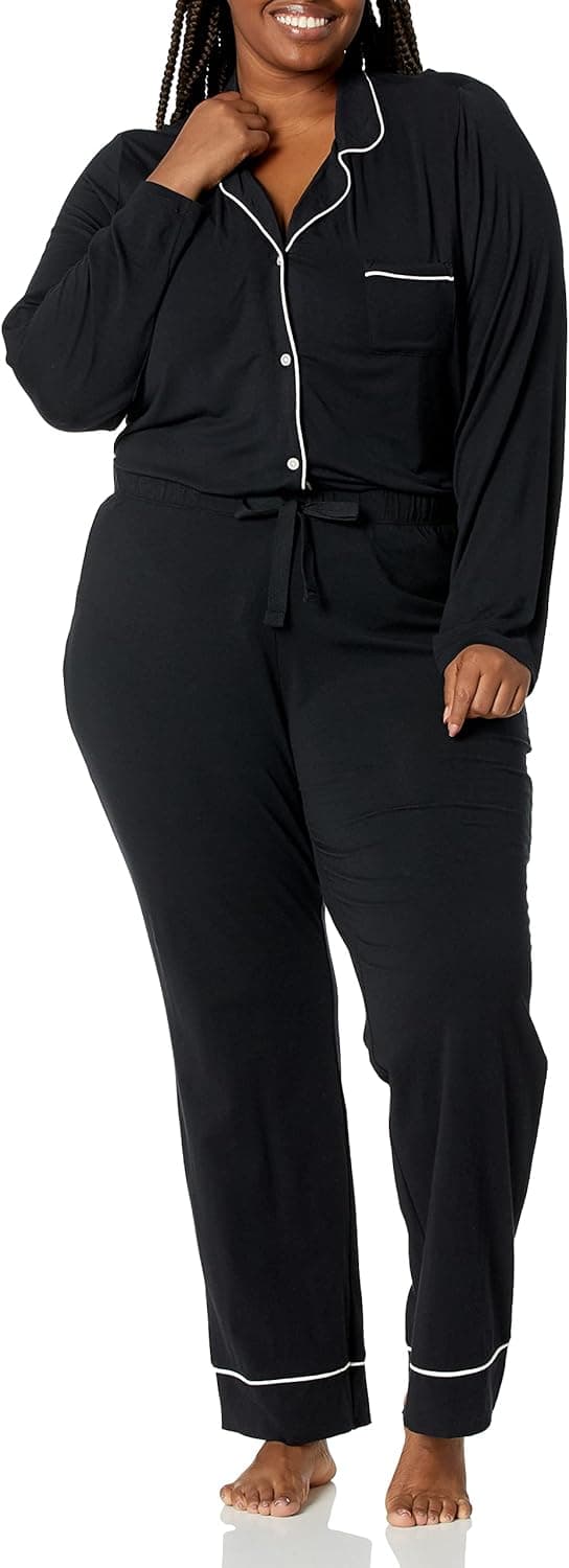 Detalle 2 de Amazon Essentials Piped Nightshirt for Women 1 pocket