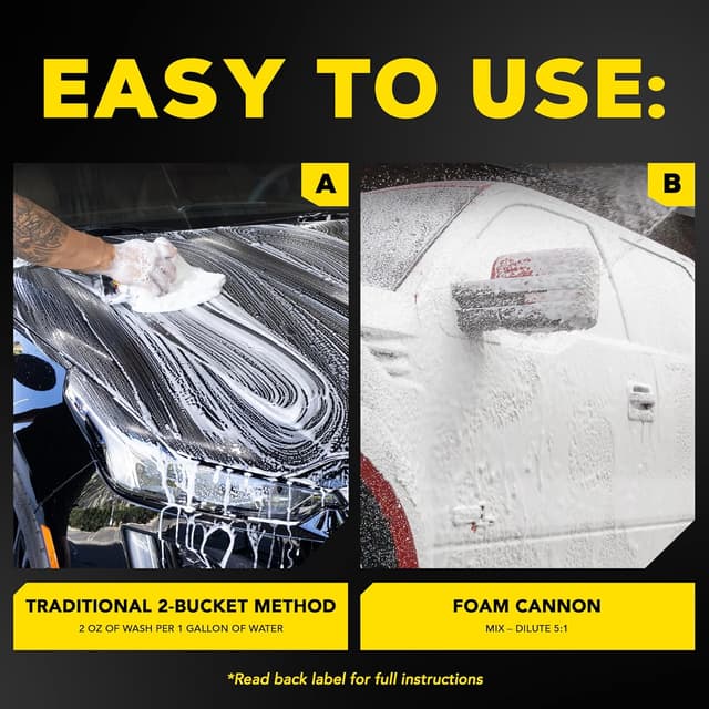 Detalle 2 de Meguiar’s Gold Class Foaming Car Wash Cleaner (Gold Class) — Foam Cannon Ready, 5:1 Dilution