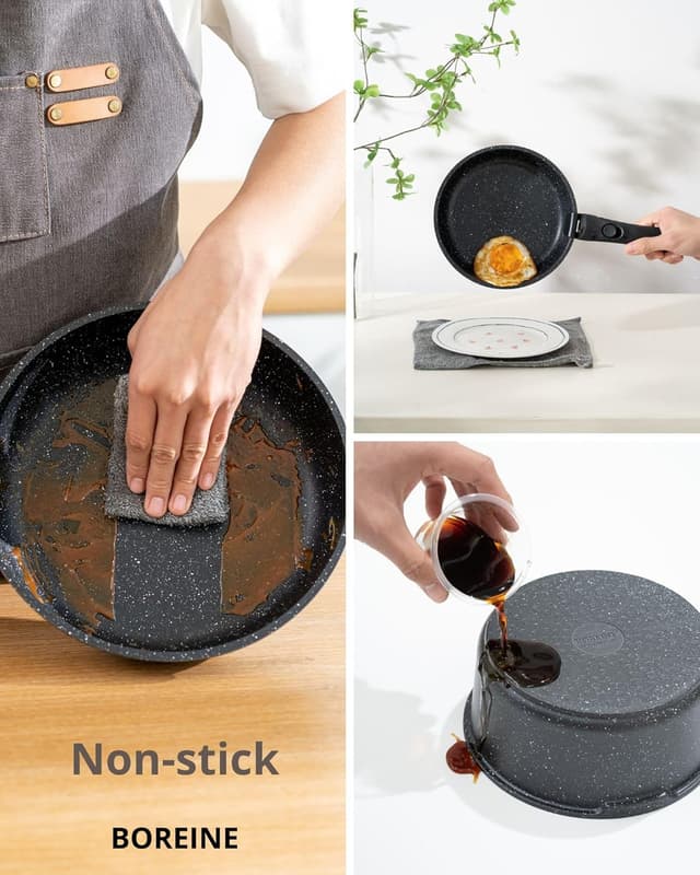 Detalle de Set pentole antiaderente BOREINE 14 pezzi